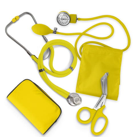 Nurse EMT Starter Pack Stethoscope, Blood Pressure Monitor and Trauma 7.5" EMT Shear - ASA TECHMED
