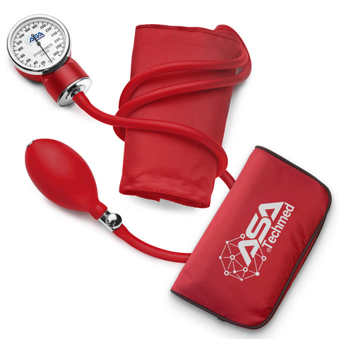Manual Blood Pressure Monitor - Aneroid Sphygmomanometer Blood Pressure Cuff arm for Nurses Universal Red Aneroid Sphygmomanometer / Manual Blood Pressure Monitor