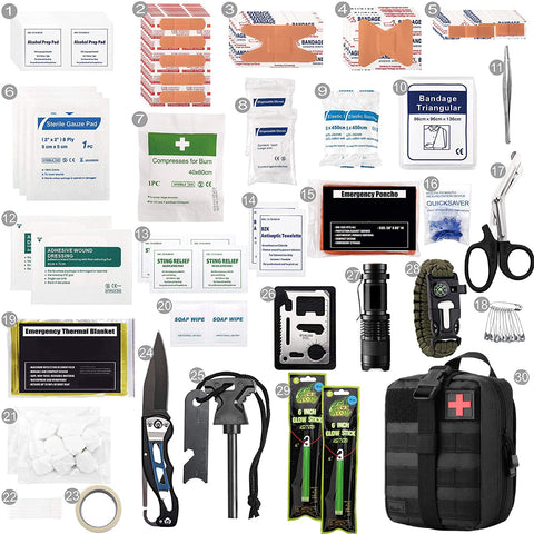 250 - Piece Survival First Aid Kit with MOLLE Pouch - ASA TECHMED