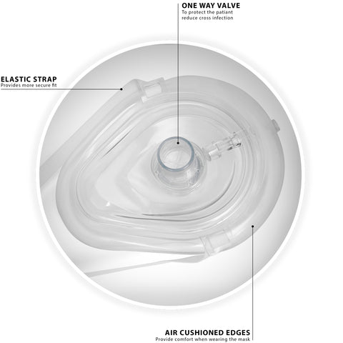 CPR Rescue Mask, Adult/Child Pocket Resuscitator in Hard Case with Wrist Strap, Gloves, and Wipes CPR Masks