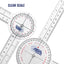 360° 12/8/6 Inch Medical Spinal Goniometer Angle Protractor Angle Rulers - 3-Piece Set Goniometers