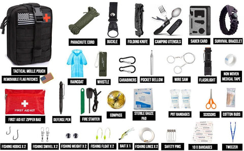 50 - Piece Emergency Survival Kit – Tactical IFAK First Aid - ASA TECHMED