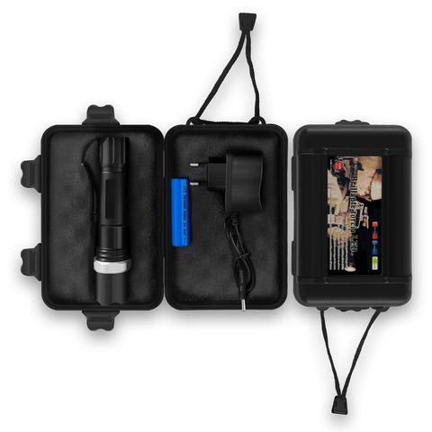 5000 Lumen Rechargeable LED Flashlight - Tactical Zoom Torch - ASA TECHMED