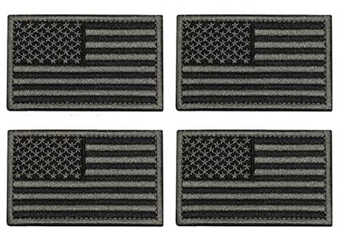 ASA Techmed 4 Pack US USA Flag Embroidered Patch Police Military Iron On Sew On Tactical Morale Patch for Hats Backpacks Caps Jackets + More - ASA TECHMED