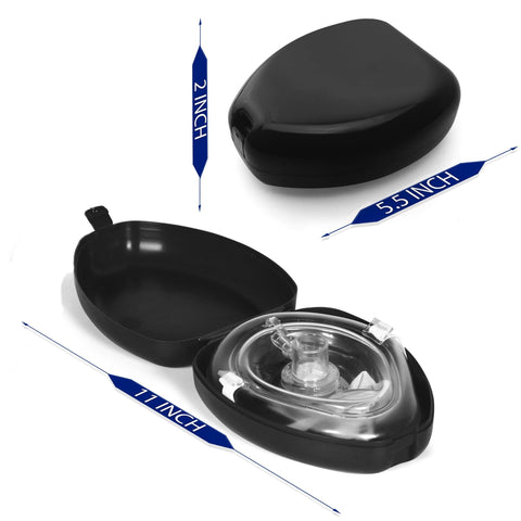 ASA TECHMED Adult/Child CPR Pocket Resuscitator Rescue Mask with 2 Keychain CPR Face Shields - ASA TECHMED