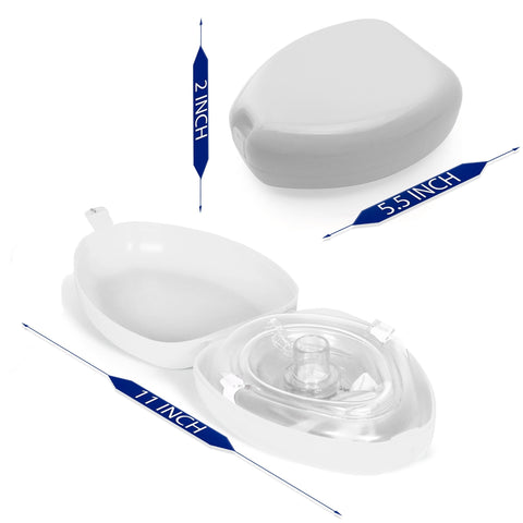 ASA TECHMED Adult/Child CPR Pocket Resuscitator Rescue Mask with 2 Keychain CPR Face Shields - ASA TECHMED