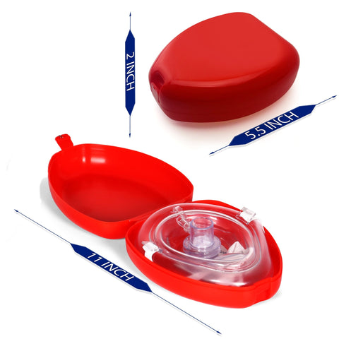 ASA TECHMED Adult/Child CPR Pocket Resuscitator Rescue Mask with 2 Keychain CPR Face Shields - ASA TECHMED