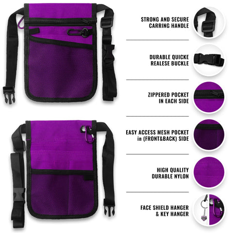 ASA Techmed Nurse Fanny Pack with Multiple Pockets – Medical Waist Pouch Tool Belt for Women & Men – Utility Kit for Nursing Supplies - ASA TECHMED