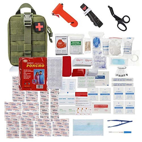 ASA Techmed - Surplus Style Provisions Military Rip - Away EMT First Aid Kit - IFAK Level 1 Army Medic - Ideal for Personal, EMT, Police and Firefighters - ASA TECHMED