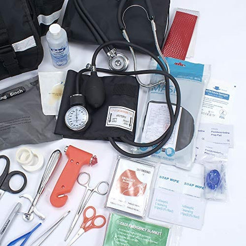 ASA Techmed Trauma Kit Fully Stocked, Emergency Survival First Aid Kit Medical Reinforcement Type Outdoor Tactical Gear Set Trauma Bandage Hiking Safety Set - ASA TECHMED