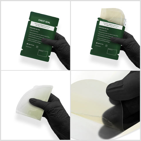 Basic Chest Wound Kit with Vented Chest Seal, Trauma Shears, Tourniquet, and Bandages - ASA TECHMED