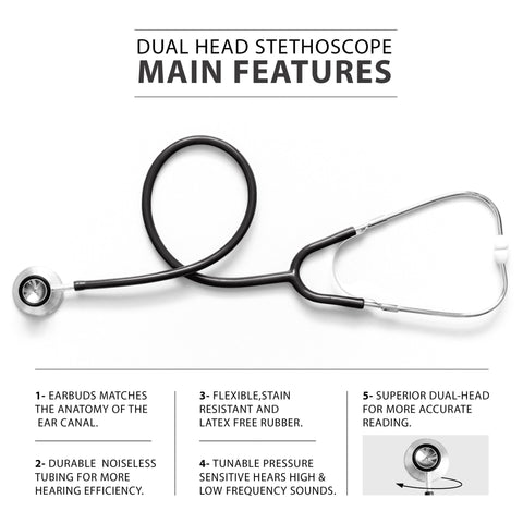 Classic Dual - Head Stethoscope – Lightweight & Versatile - ASA TECHMED