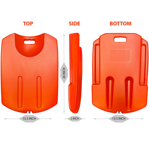 CPR Board, Lifesaver Rescue, EMS Medical First Aid Supplies Cardiac Board, Portable Lightweight Recessed Handle Easy Patient Lifting - ASA TECHMED