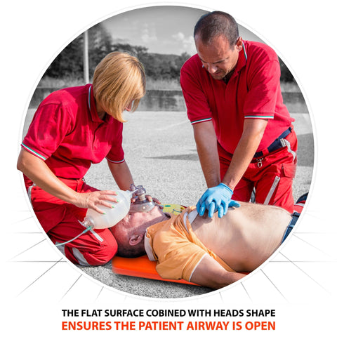CPR Board, Lifesaver Rescue, EMS Medical First Aid Supplies Cardiac Board, Portable Lightweight Recessed Handle Easy Patient Lifting - ASA TECHMED