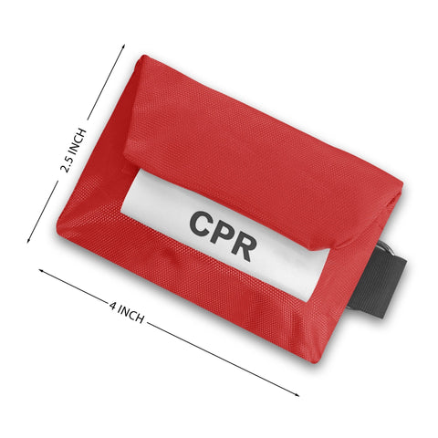 CPR Face Mask Keychain Kit with Gloves – One - Way Valve Mask, Nitrile Gloves, Alcohol Pad in Compact Pouch - ASA TECHMED