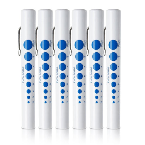 Disposable & Reusable Penlights with Pupil Gauge – Warm Light Pack of 6 - ASA TECHMED