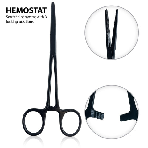 EMT/ First Responder Medical Tool Kit: Nylon Belt Pouch with EMT Shears, Bandage Scissors, Forceps, Hemostat, and More - ASA TECHMED