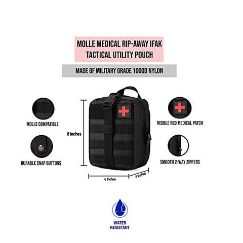 EMT Molle Pouch/ IFAK Pouch - Medical First Aid Kit Utility Pouch - ASA TECHMED