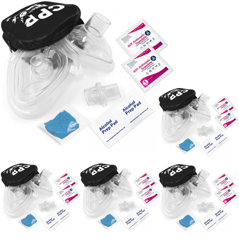 First Aid CPR Rescue Mask Kit – Adult, Child, Infant Resuscitator with Case, Gloves & More - ASA TECHMED