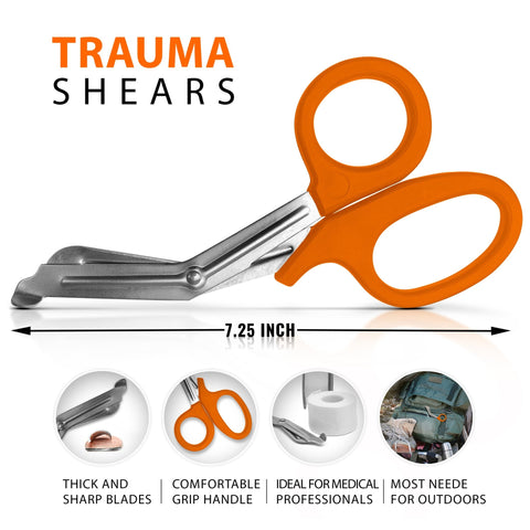 IFAK Tactical Pouch with 7.25” Shears – Rip - Away EMT Medical Bag for First Responders, Law Enforcement & Survival - ASA TECHMED