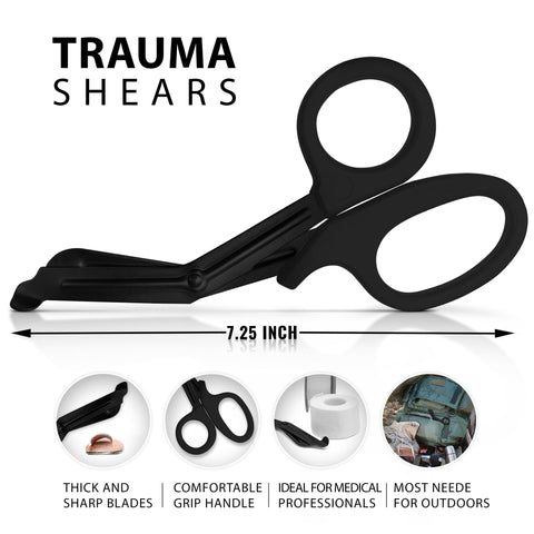IFAK Tactical Pouch with 7.25” Shears – Rip - Away EMT Medical Bag for First Responders, Law Enforcement & Survival - ASA TECHMED