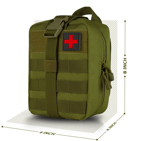 IFAK Tactical Pouch with 7.25” Shears – Rip - Away EMT Medical Bag for First Responders, Law Enforcement & Survival - ASA TECHMED