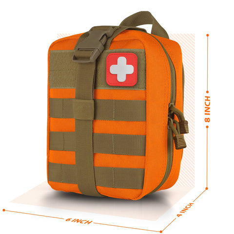 IFAK Tactical Pouch with 7.25” Shears – Rip - Away EMT Medical Bag for First Responders, Law Enforcement & Survival - ASA TECHMED