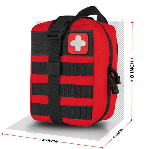 IFAK Tactical Pouch with 7.25” Shears – Rip - Away EMT Medical Bag for First Responders, Law Enforcement & Survival - ASA TECHMED