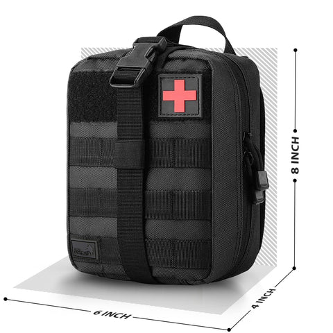 IFAK Tactical Pouch with 7.25” Shears – Rip - Away EMT Medical Bag for First Responders, Law Enforcement & Survival - ASA TECHMED