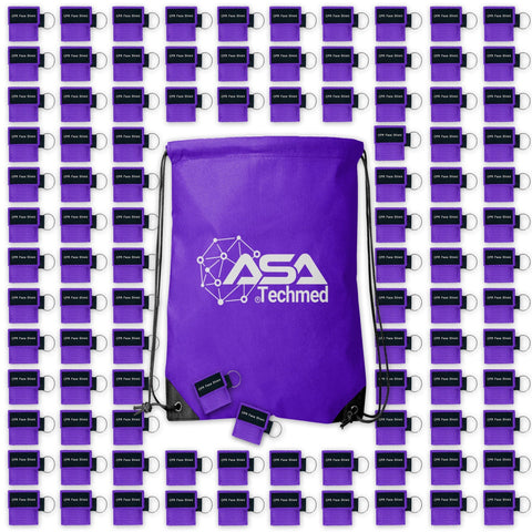 Keychain CPR Face Shield Mask with One - Way Valve (100 - Pack) - ASA TECHMED