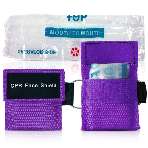 Keychain CPR Face Shield Mask with One - Way Valve (100 - Pack) - ASA TECHMED