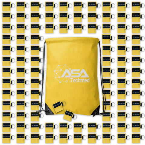 Keychain CPR Face Shield Mask with One - Way Valve (100 - Pack) - ASA TECHMED