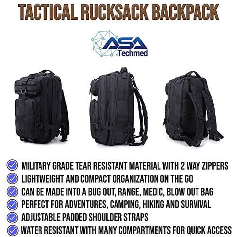 Large Military Tactical Backpack Rucksack Waterproof Outdoor Hiking Travel Molle Bag - ASA TECHMED