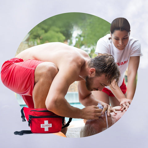 Lifeguard Fanny Pack – Water - Resistant Hip Pack for Beach, Pool & Emergency Rescue - ASA TECHMED