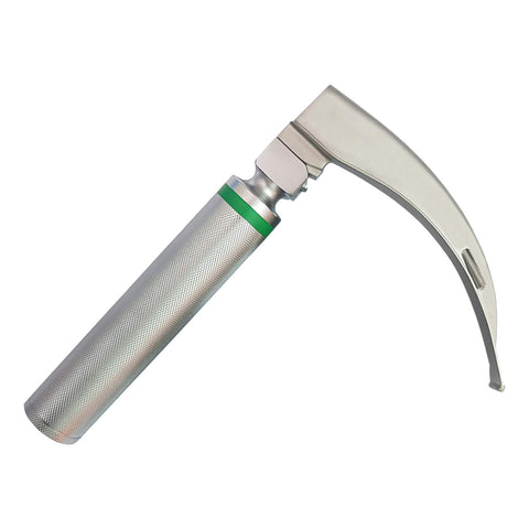 Macintosh Fiberoptic Laryngoscope Set - 4 Curved Blades & Handle - ASA TECHMED