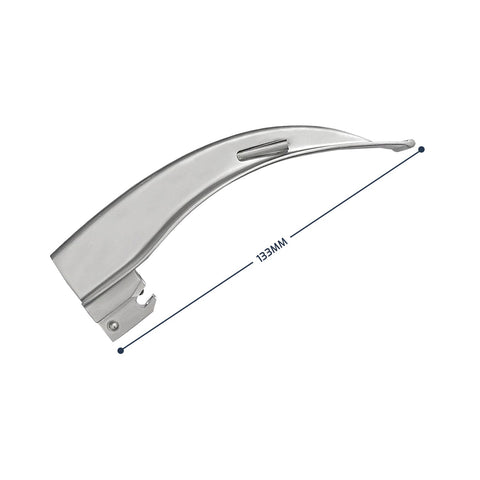 Macintosh Fiberoptic Laryngoscope Set - 4 Curved Blades & Handle - ASA TECHMED