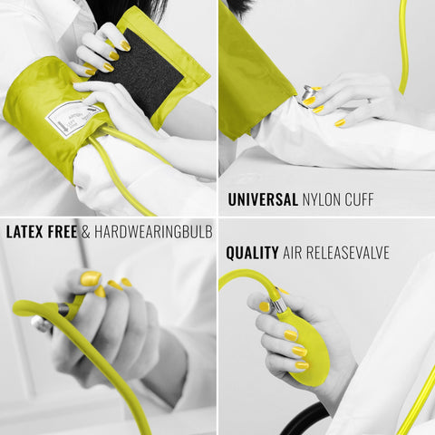 Manual Blood Pressure Monitor - Aneroid Sphygmomanometer Blood Pressure Cuff arm for Nurses Universal - ASA TECHMED