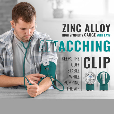 Manual Blood Pressure Monitor - Aneroid Sphygmomanometer Blood Pressure Cuff arm for Nurses Universal - ASA TECHMED