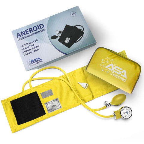 Manual Blood Pressure Monitor - Aneroid Sphygmomanometer Blood Pressure Cuff arm for Nurses Universal - ASA TECHMED