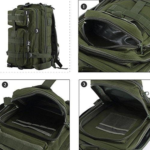 Military Tactical Assault Pack Backpack, OUTAD Rucksacks Trekking Bag for Ourdoor Hiking Camping Trekking Hunting(Green) - ASA TECHMED