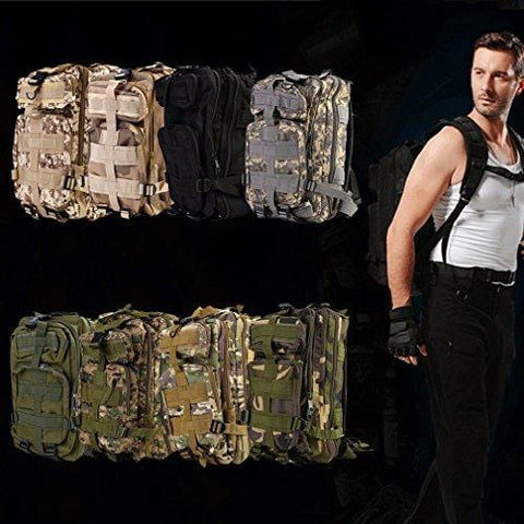 Military Tactical Assault Pack Backpack, OUTAD Rucksacks Trekking Bag for Ourdoor Hiking Camping Trekking Hunting(Green) - ASA TECHMED