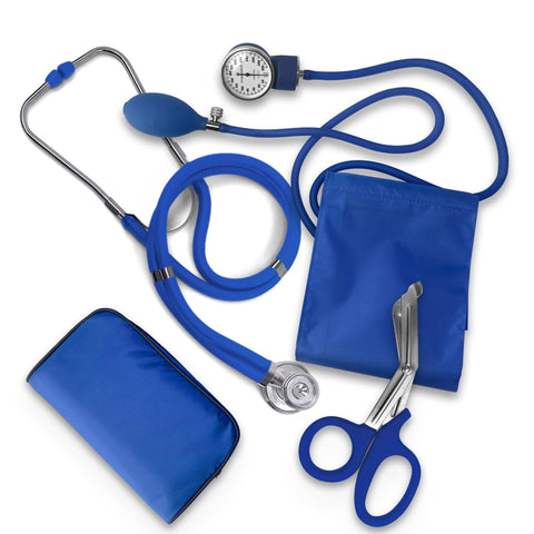Nurse EMT Starter Pack Stethoscope, Blood Pressure Monitor and Trauma 7.5" EMT Shear - ASA TECHMED