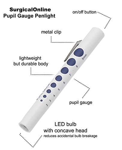 Nurse Fanny Pack with Forceps, Hemostat, Scissors, Pen Light, Tape Measure, Eye Chart and Keychain - ASA TECHMED