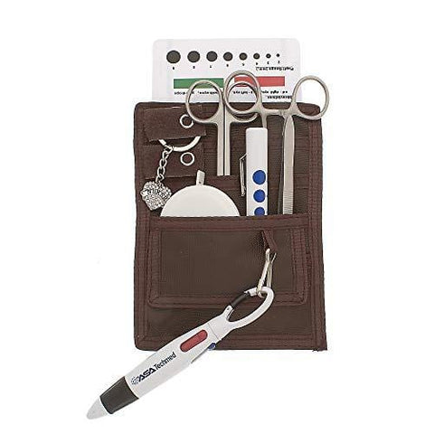 Nurse Organizer Pouch with Stainless Steel & White Instruments - Assorted Colors - ASA TECHMED