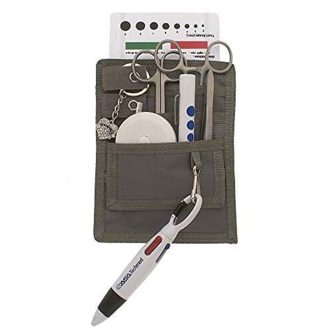 Nurse Organizer Pouch with Stainless Steel & White Instruments - Assorted Colors - ASA TECHMED
