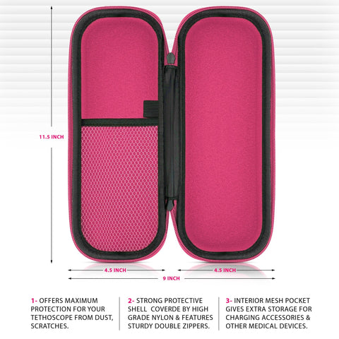 Protective Stethoscope Carrying Case with Double Mesh Storage - ASA TECHMED