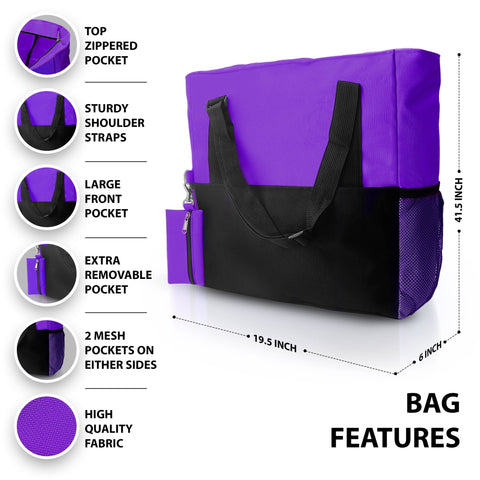 Shoulder Travel Nursing Tote Bag – Water - Resistant Canvas Utility Bag - ASA TECHMED