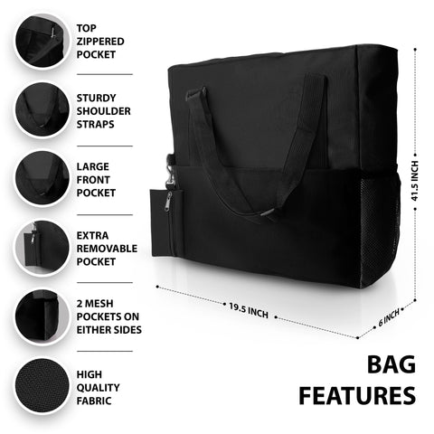 Shoulder Travel Nursing Tote Bag – Water - Resistant Canvas Utility Bag - ASA TECHMED