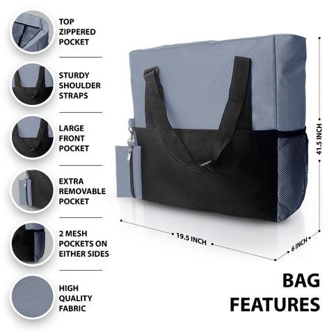 Shoulder Travel Nursing Tote Bag – Water - Resistant Canvas Utility Bag - ASA TECHMED