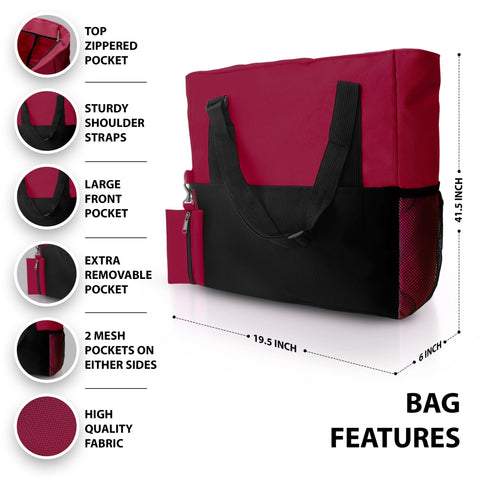 Shoulder Travel Nursing Tote Bag – Water - Resistant Canvas Utility Bag - ASA TECHMED